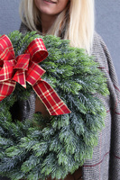 Frozen Christmas A, świąteczny wianek z kokardą