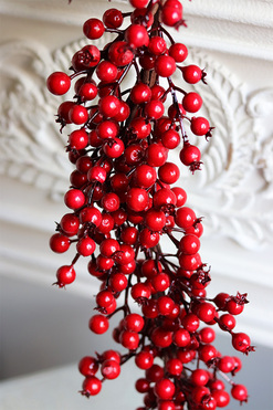 OD RĘKI Czerwone Korale, girlanda z owoców, dł.160cm