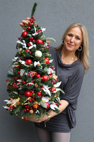 Czerwone Święta, choinka dekoracyjna LED