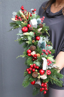Lasek Bożonarodzeniowy, świąteczna girlanda na stół
