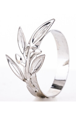 Branch, obrączki na serwetki, gałązki, srebrne kpl.4szt