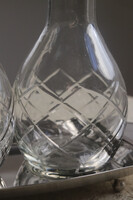 Glamour solniczka i pieprzniczka z tacką