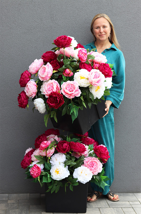 Peonie Home Saute, kompozycja kwiatowa do Twojej donicy