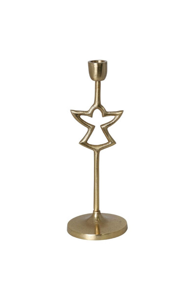 Xmas Gold, świąteczny świecznik złoty z aniołem