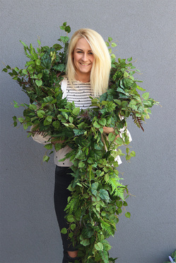 Rezydencja, zielona girlanda z bluszczem, dł.100cm 