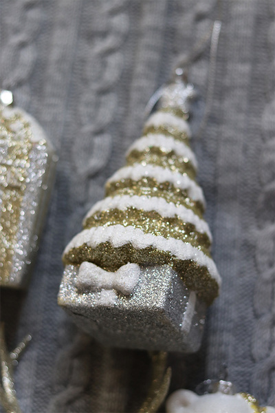 zestaw zawieszek choinkowych Toys, Złoto-Srebrna Kraina