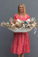 La Guel Boho Blue 2, kompozycja kwiatowa na stół Laos