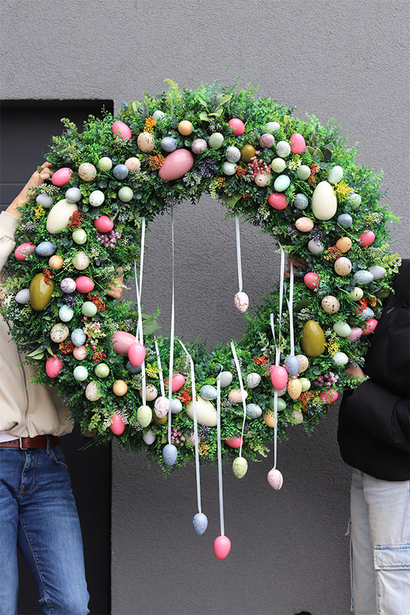 Jajeczka Grande, wianek wiszący na Wielkanoc