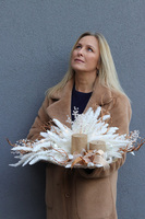 Zimowy Zagajnik, stroik świąteczny na talerzu