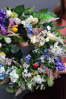 Hiacyntowy Raj, kwiatowy wianek na drzwi