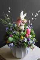 Bunny Star Velveti 2, stroik wielkanocny na stół