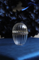 wielkanocne jajko, Glass Easter C, srebrne	