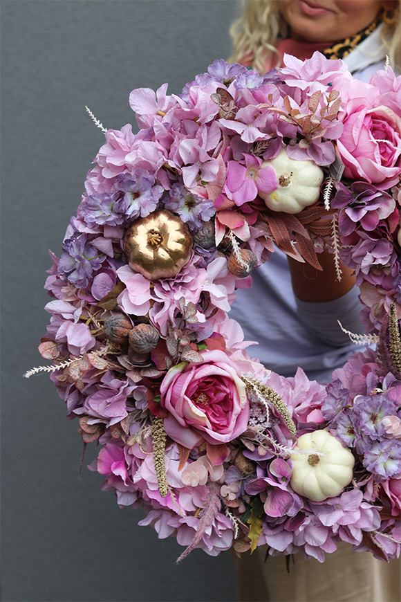 Deco Pumpkins 2, jesienny wianek z dyniami