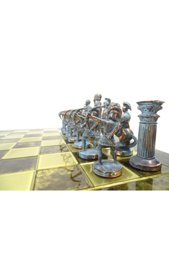 Łucznicy, ekskluzywne szachy mosiężne, wym.44x44cm