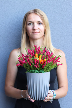 OD RĘKI Wrzosowiska nr 4, jesienna kompozycja z wrzosów, wys.33cm