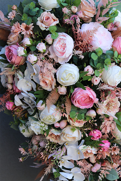 Ylena Pianolla Cream, komplet dekoracji nagrobnych, wiązanka + bukiet