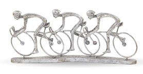 figurka srebrna Kolarze Trio , wym. 21x51x10cm