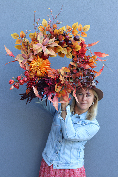 Autumn Design New, jesienny wianek na drzwi, śr.65cm 