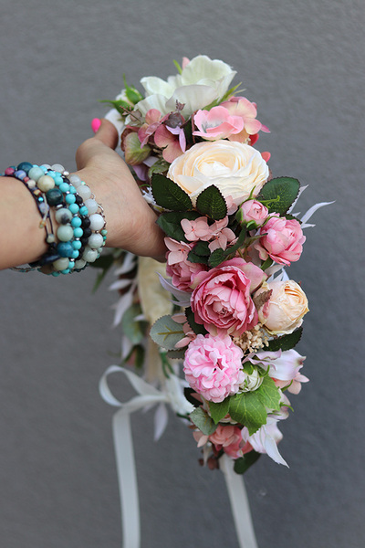 Wedding Crown, ślubny wianek na głowę / dla Panny Młodej, rozmiar uniwersalny