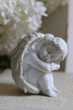 Aniołek Śpioszek, figurka dekoracyjna, wys.13cm