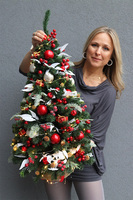 Czerwone Święta, choinka dekoracyjna LED