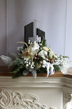 Zimowa Cisza, świąteczna kompozycja nagrobna, wys.37cm 