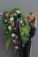 Voltana, elegancka wiązanka pogrzebowa z szarfą