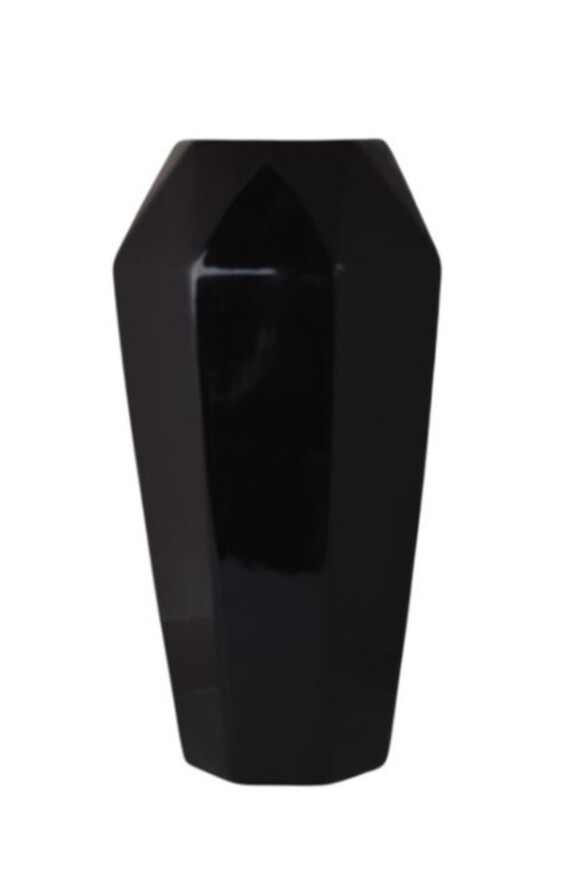 Tusco, ceramiczny wazon, czarny, wym.11.5x11.5x23.5cm