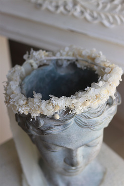 Leuke, wianek na głowę z roślin stabilizowanych, rozmiar uniwersalny 