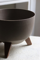 Roma Eco, osłonka doniczka na nóżkach, latte, wym.16x24cm