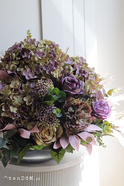 Mortario Hydrangea, komplet dekoracji nagrobnych