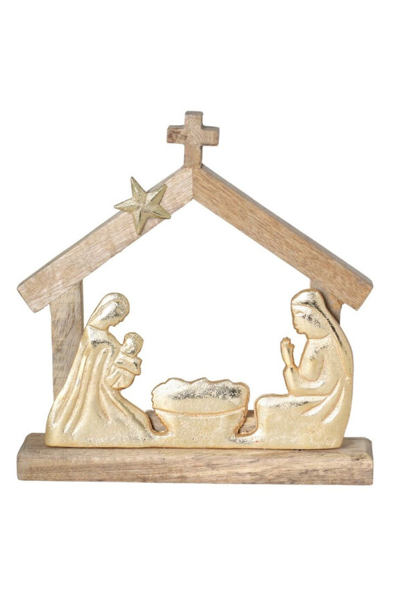 Xmas Gold, figurka świąteczna szopka