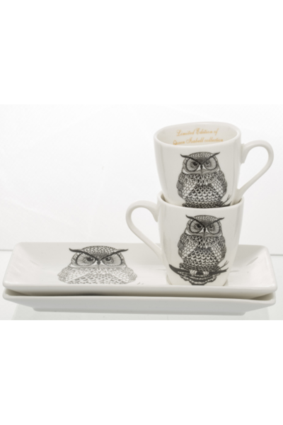 Owl, komplet filiżanek espresso w pudełku prezentowym, 2szt. poj.80ml
