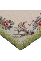 Zajączkowa Święconka, wielkanocny obrus gobelinowy serweta