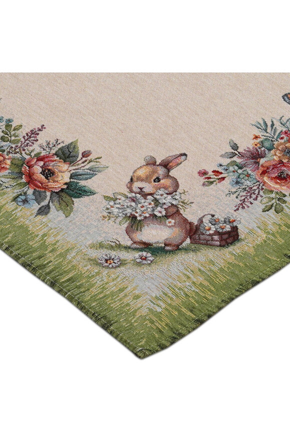 Zajączkowa Święconka, wielkanocny obrus gobelinowy serweta