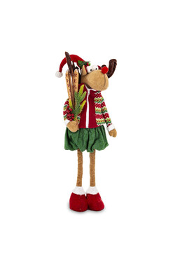 Świąteczny Rudolf A, laleczka zimowa stojąca renifer, wys.79-57cm