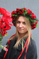 Makowa Panienka, wianek na głowę, rozmiar uniwersalny	