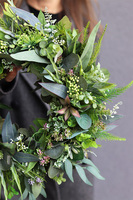 Boho Gretra, zielony wianek z eukaliptusem