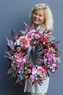 Deco Pumpkins, jesienny wianek z dyniami, śr.50cm   