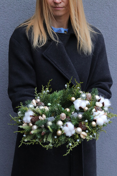 Krissa Nature, adwentowy wianek stroik z czterema świecami