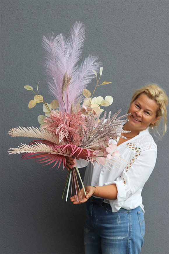 Rewia Light Pink, różowy bukiet dekoracyjny