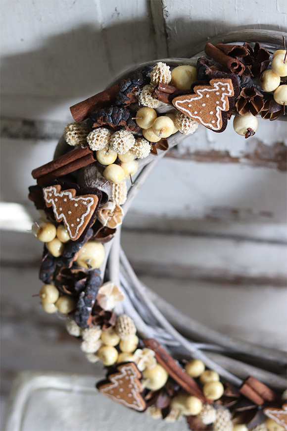 bożonarodzeniowy wianek, Piernikowe Królestwo, śr.30cm