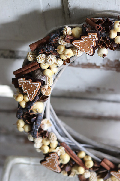 bożonarodzeniowy wianek, Piernikowe Królestwo, śr.30cm