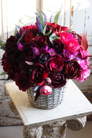 kosz fioletowych kwiatów, Prisa, wym.47x46cm