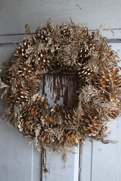 efektowny wianek, Złota Zima, śr.36cm 