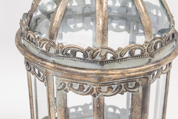 lampiony metalowe Teligia, komplet 2 szt. wym.65.5x26x26cm/43x16x16cm