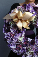 Hortensja Fiolet, kwiatowy wianek na drzwi