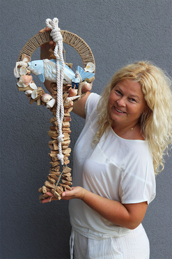 Na Rybki, marynistyczny wianek na ścianę, śr.30cm