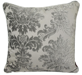 żakardowa poszewka na poduszkę Residence Grey, srebrna, wym.42x42cm