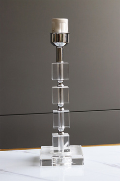 OD RĘKI Louise Crystal, lampa stołowa, bez abażura, wys.35cm 